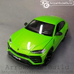 Picture of ArrowModelBuild Lamborghini Urus Custom Color (Ithaca Green and Black) Black-Wheeled Version Built & Painted 1/24 Model Kit