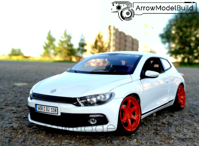 Picture of ArrowModelBuild Volkswagen Scirocco (Red Orange Wheel) Built & Painted 1/24 Model Kit