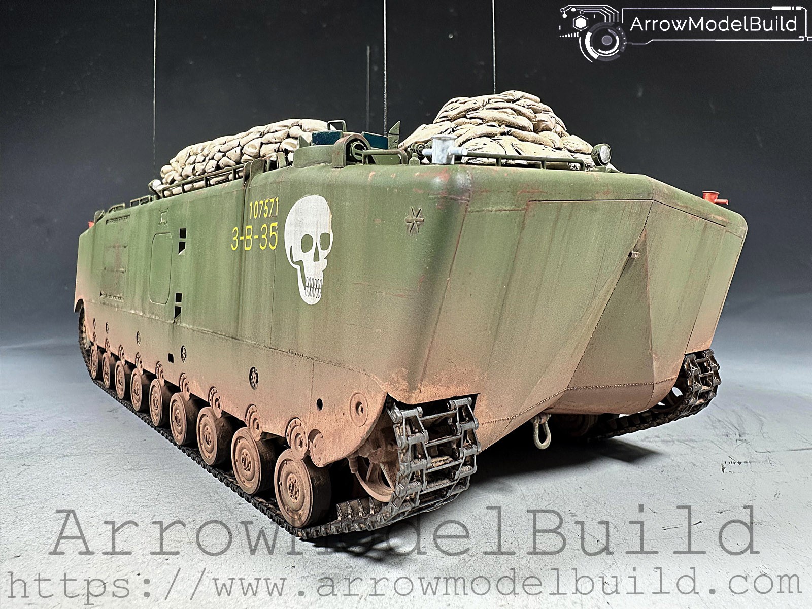 Picture of ArrowModelBuild LVTP5 Water Duck Military Tank Built & Painted 1/35 Model Kit