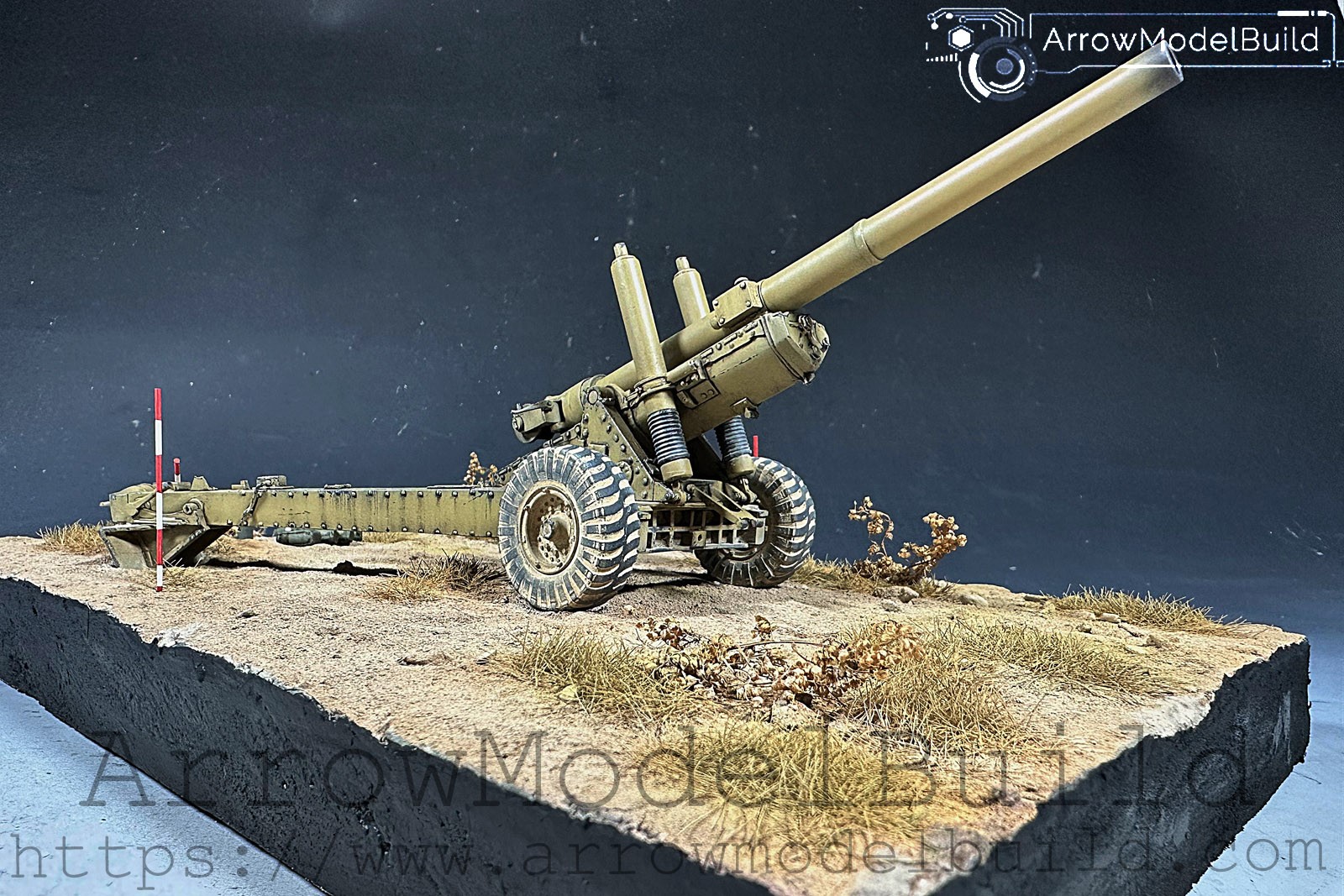 Picture of ArrowModelBuild 5.5 Inches Gun Scene Built & Painted 1/35 Model Kit