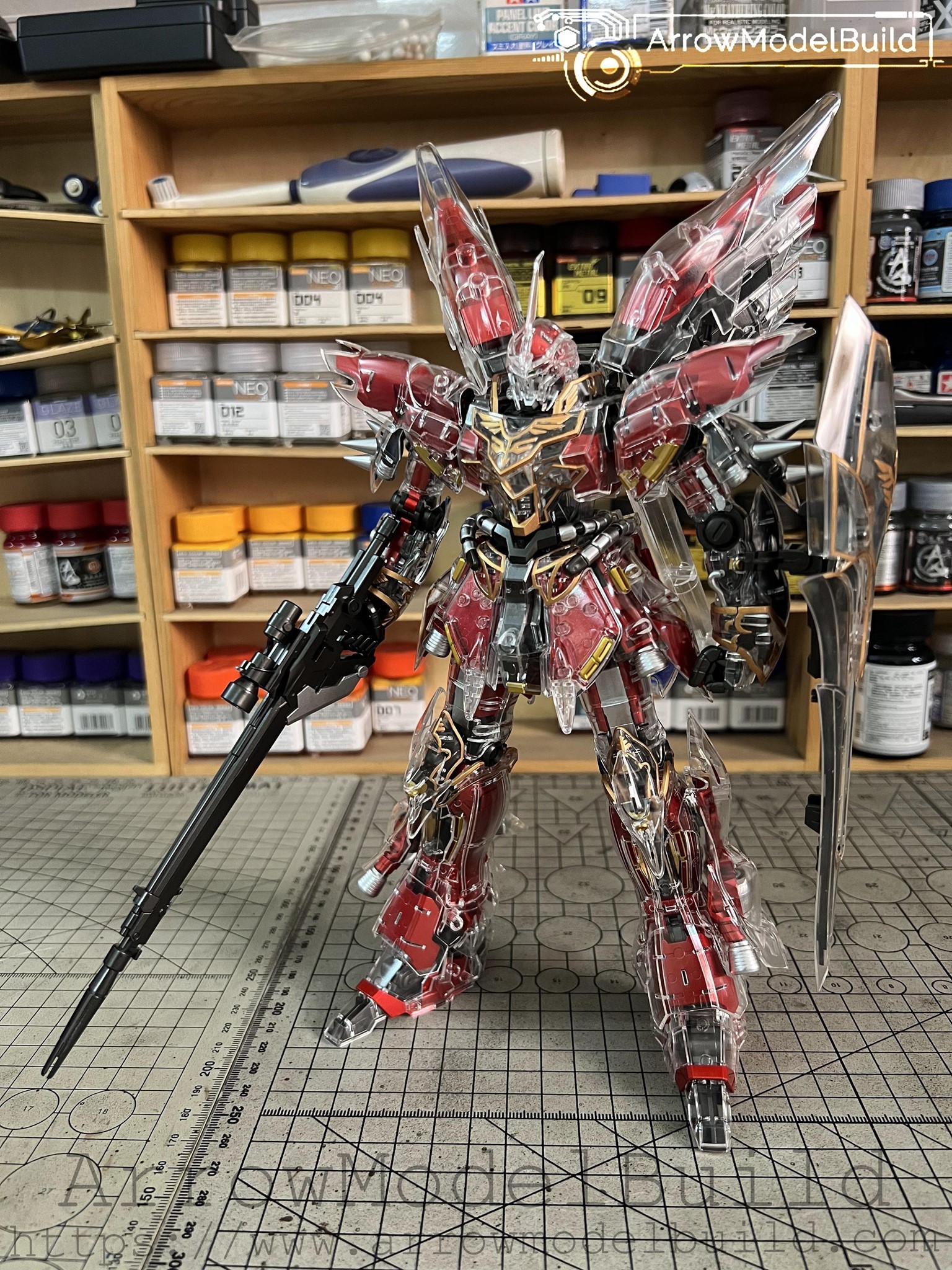 Picture of ArrowModelBuild Sinanju (Transparent Version)  Built & Painted MG 1/100 Model Kit