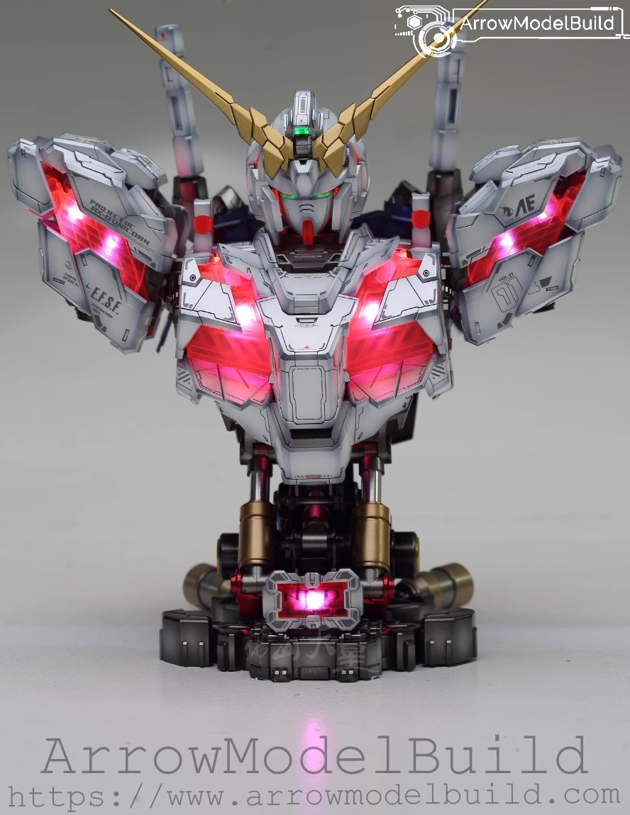 Picture of ArrowModelBuild Unicorn Gundam Head Chest with LED (Shaping) Built & Painted 1/35 Model Kit