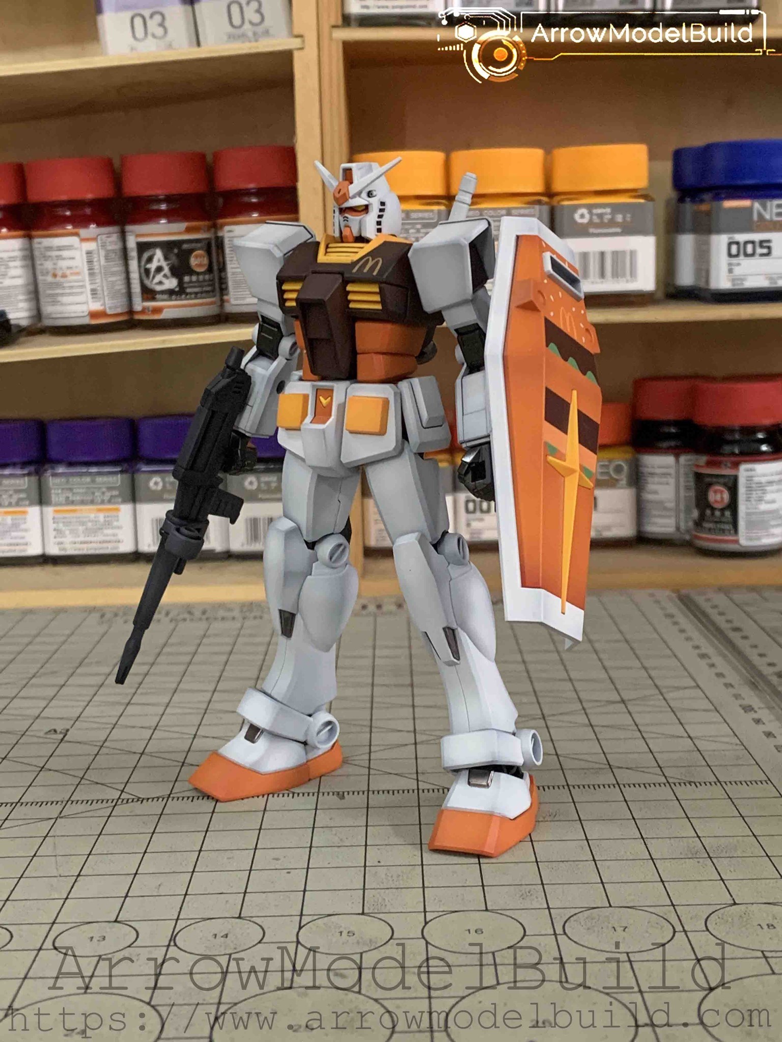 Picture of ArrowModelBuild RX-78-2 Gundam (Mcd's Version) Built & Painted EG 1/144 Model Kit