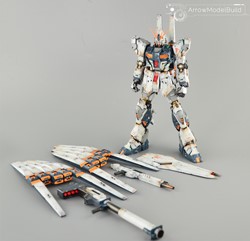 Picture of ArrowModelBuild Nu Gundam Ver.ka Twin Funnel Weaterthing Built & Painted MG 1/100 Model Kit