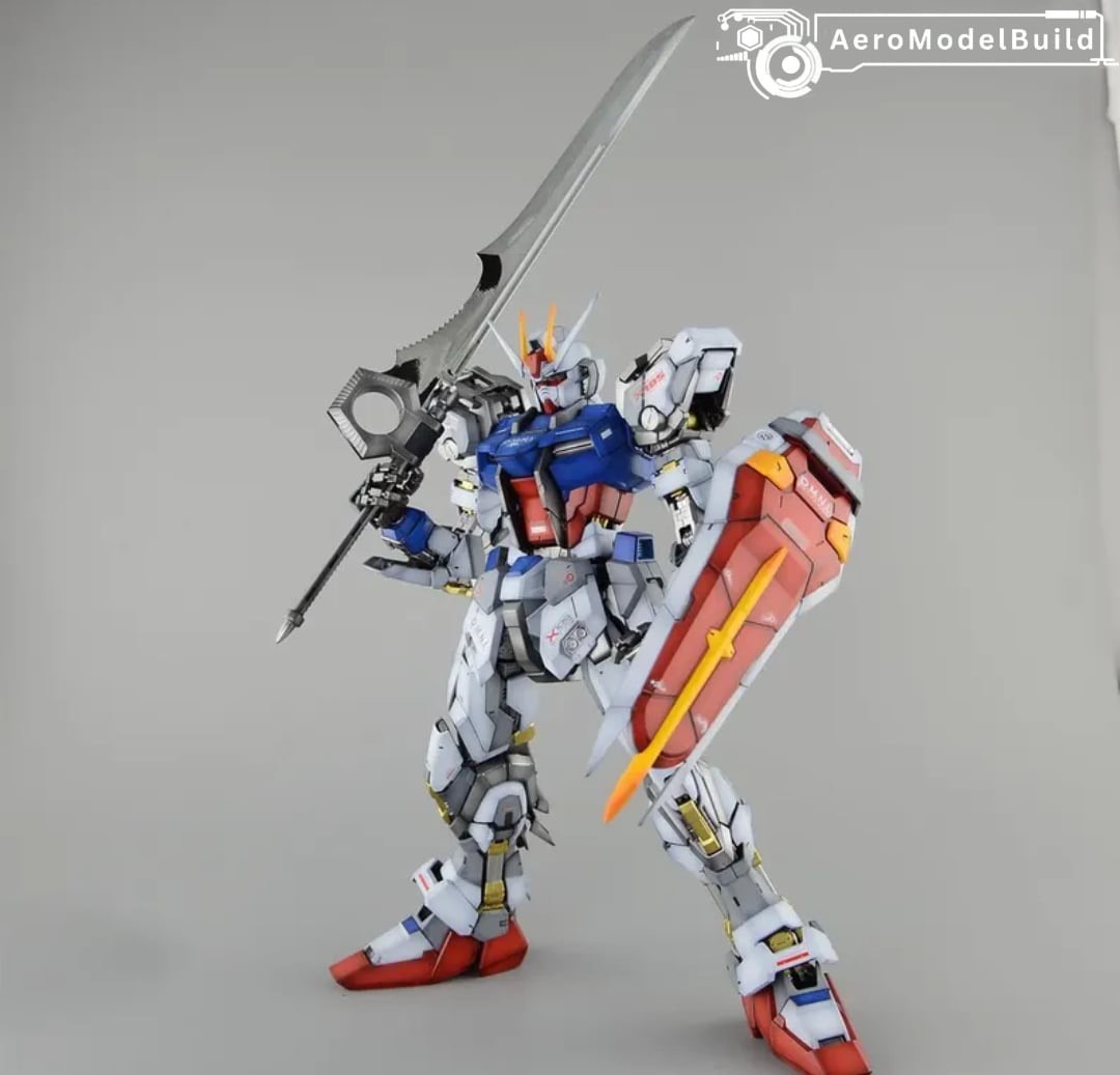 Picture of AeroModelBuild Aile Strike & Sky Grasper Gundam Built & Painted PG 1/60 Model Kit