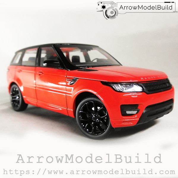 Picture of ArrowModelBuild Land Rover Custom Color (Lanyun Orange) Black Wheel Edition Built  & Painted 1/24 Model Kit