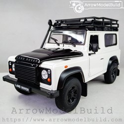 Picture of ArrowModelBuild Land Rover Custom Color (Panda Color) With Luggage Rack Built & Painted 1/24 Model Kit