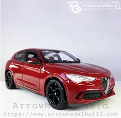 Picture of ArrowModelBuild Alfa Romeo Stelvio (Racing Red) Four-Leaf Clover Performance Version Built & Painted 1/24 Model Kit