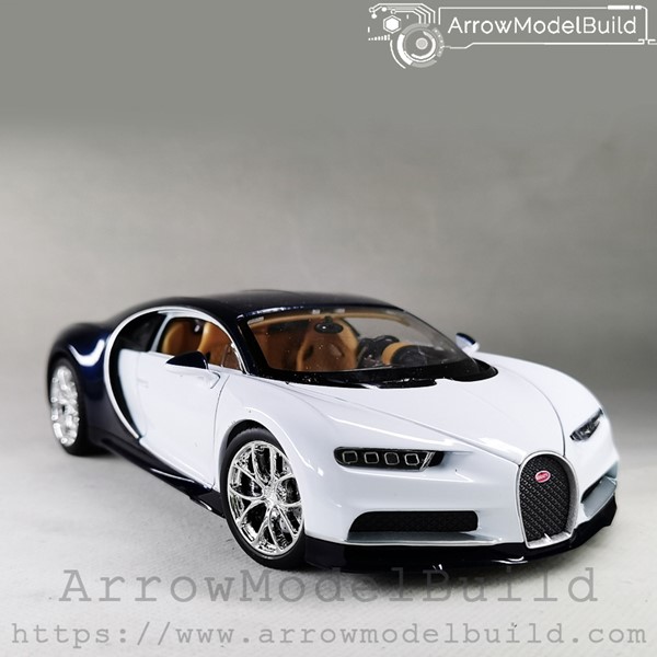 Picture of ArrowModelBuild Bugatti Chiron (Pearl White + Molan) Built & Painted 1/24 Model Kit