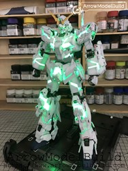 Picture of ArrowModelBuild Unicorn Gundam (Green Psycho Frame) Built & Painted MG 1/100 Model Kit