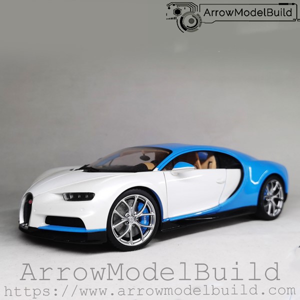 Picture of ArrowModelBuild Bugatti Chiron (Blue + White) Built & Painted 1/18 Model Kit